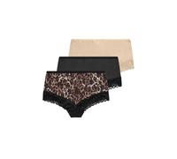 Yourset 3 Pack Curve Natural Leopard Lace Full Briefs - Women's - Plus Size Curve