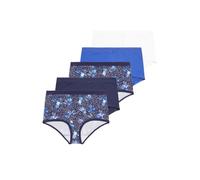 Yours 5 Pack Curve Blue Floral Butterfly Print Full Briefs - Women's - Plus Size Curve