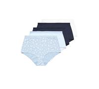 Yourset 5 Pack Curve Blue Floral Print Full Briefs - Women's - Plus Size Curve