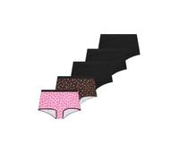 Yourset 5 Pack Curve Chili Print Shorts - Women's - Plus Size Curve Black
