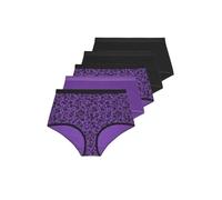 Yourset 5 Pack Curve Ditsy Print Full Briefs - Women's - Plus Size Curve Purple