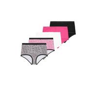 Yourset 5 Pack Curve Pink Daisy Print Full Briefs - Women's - Plus Size Curve