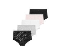 Yourset 5 Pack Curve Pink & Grey Heart Full Briefs - Women's - Plus Size Curve
