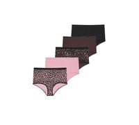 Yourset 5 Pack Curve & Pink Leopard Print Full Briefs - Women's - Plus Size Curve