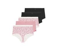 Yourset Curve 5 Pack Black Floral Print Full Briefs - Women's - Plus Size Curve