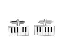 Yoursfs Black And White Piano Key Cufflinks For Men Musical instrument Suit Accessories Stainless Steel Classic Personalized Cufflinks Fashionable and elegant