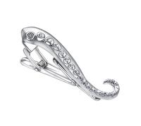 Yoursfs Novelty Marine Animals Tie Clip for Men Shark Whale Unique Cool Personalized Business Tie Bar Pin Jewelry for Valentine's Day Gifts, silver, 5.0*0.9CM