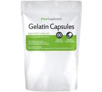 YourSupplements - Size 00 Empty Gelatin Capsules (1000 Pack)