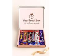 YourTreatBox Premium Chocolate Gift Box Assortment - Cadbury Twirl, Twix, Snickers, Milky Way, Mars, Kinder Bueno, Lindt Lindor & Dairy Milk Duo - Birthday, Thank You, Get Well Gifts for Women & Men