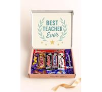 YourTreatBox Teacher Chocolate Gifts - Thank You Teacher Chocolate Assortment with Cadbury Twirl, Twix, Snickers, Milky Way, Mars, Kinder Bueno, Lindt & Dairy Milk - Appreciation Present, Personalised