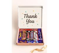 YourTreatBox Thank You Chocolates Gift Box - Appreciation Chocolate Assortment with Cadbury, Twix, Snickers, Milky Way, Mars, Kinder Bueno, Lindt & Dairy Milk Duo for Men and Women, Personalised