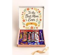 YourTreatBox To Best Mom Chocolate Gift Box - Mother's Day Assortment with Cadbury, Twix, Snickers, Milky Way, Mars, Kinder Bueno, Lindt & Dairy Milk for Maternal Appreciation, Personalised Gifts