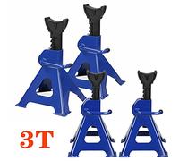 YouseaHome 2 Pair 3 Tonne Axle Stands Heavy Duty Adjustable Steel Axle Jack Stands with 9 Stages,Vehicle Holder Lift Tool for Caravan Van,290mm to 430mm