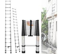 YouseaHome 4.4FT/14.4M Telescopic Ladder, Telescoping Ladder Aluminium Extension for Decorating Painting, Portable Loft Ladders Max Load 150kg/330lb, EN131 Standard Collapse RV