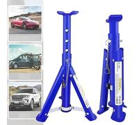 YouseaHome 4 Stage Height Adjustment Axle Stands, Pair of 2 Tonne Heavy Duty Steel Fixed Base Axel Stands, Adjustable Range 290mm to 408mm Car Caravan Van Vehicle Stand Lifting Tool