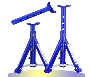 YouseaHome Foldable 3T Heavy Duty Car Jack Stand 2Pcs Ratcheting Axle Stand, 3 Ton Adjustable Heavy Duty Axle Jack Stands, Adjustable Range of 290-408mm