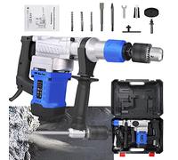 YouseaHome Rotary Hammer Drill Kit 4 Modes, 1500W 800RPM, 360° Rotating Handle, Lock Speed Button, 2M Cable, 230V, Blue+Black, Corded Electric, SDS Plus, 13mm Max Chuck Size