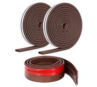 YOUSHARES 12M/39Ft Draught Excluder for Windows with 1M Rubber Seal - Self Adhesive Door Weather Stripping Insulation Strip (Brown)