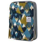 YOUSHARES 192 Slots Colored Pencil Case, Large Capacity Pencil Holder Pen Organizer Bag with Zipper for Prismacolor Watercolor Coloring Pencils, Gel Pens for Artist (Grey Fox)