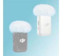 YOUSHARES 2 Packs Furry Mic Windscreen for DJI MIC 2, Microphone Pop Filter Mic Cover for DJI MIc 2 Reduce Background Nosie, White (Not for DJI MIC 1)