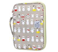 YOUSHARES 96 Slots Colored Pencil Case, Large Capacity Pencil Holder Pen Organizer Bag with Zipper for Prismacolor Watercolor Coloring Pencils, Gel Pens for Artist (Bathing Bear)