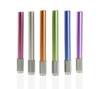 YOUSHARES Aluminum Assorted Colors Pencil Lengthener - Pencil Extender Holder for Colored Pencils in Regular Size (6 Pcs)