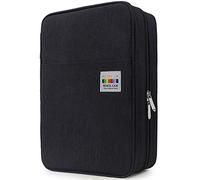YOUSHARES Big Capacity Colored Pencil Case - 300 Slots Large Pen Case Organizer with Multilayer Holder for Prismacolor Colored Pencils & Gel Pen (Black), Black, 300 Slots