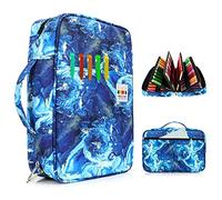 YOUSHARES - Colored Pencil Case - 300 Slots Large Capacity with Prismacolor Colored Pencil Pouch and Gel Pen, Quicksand Blue, G, Practical