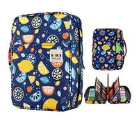 YOUSHARES Colored Pencils Case for 220 PCS Prismacolor Colored Pencils, Large Pen Case Organizer for Crayola Colored Pencil &Gel Pen (Lemon)