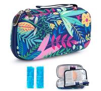YOUSHARES Diabetic Case for Insulin - Insulin Pen Case Hard Shell with 2 Ice Packs, Diavy Insulin Pen Case for Diabetes Supplies (Rainforest)