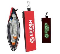 YOUSHARES Fluorescent EpiPen Carry Case - Epipen Carrier Emergency Medical Pouch, Portable Epipen Holder for Allergy Medicine Essentials & Diabetes(Fluorescent Red)