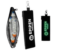 YOUSHARES Fluorescent EpiPen Carry Case - Epipen Carrier Emergency Medical Pouch, Portable Epipen Holder for Allergy Medicine Essentials & Diabetes(Fluorescent Black)