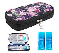 YOUSHARES Insulin Cooler case, Diabetic Travel Case, Portable Insulin Cooling Bag for Insulin Pen and Insulin Medicine (Purple Pink Rose)