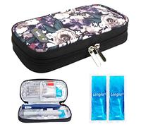 YOUSHARES Insulin Cooler case, Diabetic Travel Case, Portable Insulin Cooling Bag for Insulin Pen and Insulin Medicine (Grey Rose)