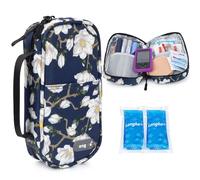YOUSHARES Insulin Cooler Travel Case, GLP-1 & Insulin Pen Cool Bag, TSA Approved Medication Cooler with 2 x 80g Ice Packs, Large Capacity, Holds 4-5 Pens, Fits Monjaro, Ozempic & Diabetic Supplies