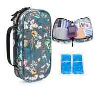 YOUSHARES Insulin Cooler Travel Case, GLP-1 & Insulin Pen Cool Bag, TSA Approved Medication Cooler with 2 x 80g Ice Packs, Large Capacity, Holds 4-5 Pens, Fits Monjaro, Ozempic & Diabetic Supplies