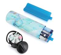 YOUSHARES Insulin Cooler Travel Case - Portable Insulin Pen Case 48H Cooling, TSA Approved Medicine Cool Bag with Ice Pack for Diabetes Supplies, Holds 1-5 Insulin Pens (Marble Green)