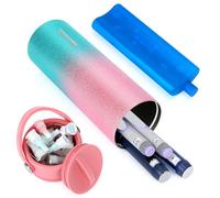 YOUSHARES Insulin Cooler Travel Case - Portable Insulin Pen Case 48H Cooling, TSA Approved Small Insulated Bag with Ice Pack for Diabetes Supplies, Holds 1-5 Insulin Pens (Pink)