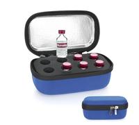 YOUSHARES Insulin Fridge Holder Storage Case - 8 Slots Peptide Fridge Travel Case, Insulin Vial Holder Protector for Standard 10ml U-100 Vials, Peptide GLP-1 Storage, Insulin Vial Cooler Travel(Blue)