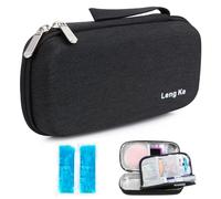 YOUSHARES Insulin Pen Case Hard Shell - Insulin Cooler Travel Case with 2 Ice Packs, Small Insulated Bag, Medicine Cool Bag for Diabetes Supplies (Black)