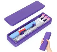 YOUSHARES Insulin Pen Travel Case for 2 Pens, Portable GLP-1 Travel Case for Mounjaro Monjaro Ozempic Wegovy, Slim Diabetes Pen and Needle Pouch, 3D-Printed Organizer Syringes Prep Wipes (Purple)