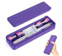 YOUSHARES Insulin Pen Travel Case, Portable GLP-1 Travel Case for Mounjaro Monjaro Ozempic Wegovy, Slim Diabetes Pen and Needle Pouch, 3D-Printed Organizer Syringes Prep Wipes (Purple)