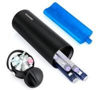 YOUSHARES Insulin Travel Case - Portable Insulin Pen Case 48H Cooling, TSA Approved, with Ice Pack for Diabetes Supplies, Holds 1-5 Insulin Pens (Black)