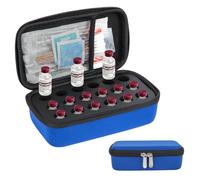 YOUSHARES Insulin Vial Fridge Holder Storage Case - 18 Slots Peptide Fridge Travel Case, Insulin Vial Holder Protector for Standard 10ml U-100 Vials, Peptide GLP-1 Storage, Insulin Vial Cooler(Blue)