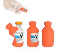 YOUSHARES Insulin Vial Protector Cover - Silicone Protective Case for 10ml Insulin Bottles, Non-Slip, Soft and Flexible(Orange)