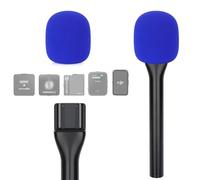 YOUSHARES Interview GO Handheld Adapter - Microphone Handle for Rode Wireless GO II Mic, Wireless GO/Me/Pro, DJI Mic, DJI Mic 2, with Mic Cover Foam (Blue Foam)