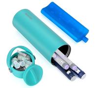 YOUSHARES Medicine Cool Bag - Portable Insulin Pen Case 48H Cooling, TSA Approved Insulin Cooler Travel Case with Ice Pack for Diabetes Supplies, Holds 1-5 Insulin Pens (Green)