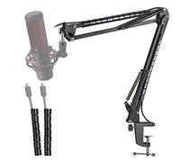 YOUSHARES Mic Arm for HyperX QuadCast - Professional Boom Arm Compatible with HyperX QuadCast S and QuadCast Microphone, Adjustable Scissor Microphone QuadCast Boom Arm by