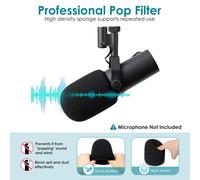 YOUSHARES Mic Boom Arm Compatible with Shure SM7B Dynamic Vocal Microp
