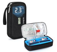 YOUSHARES Monjaro Cooler Travel Case for Pen & Vials - Insulin Cooler Travel Case with Real-time Temp Display, Medication Cool Case Mounjaro with Ice Box for Peptide GLP-1 Fridge Diabetes,TSA Approved